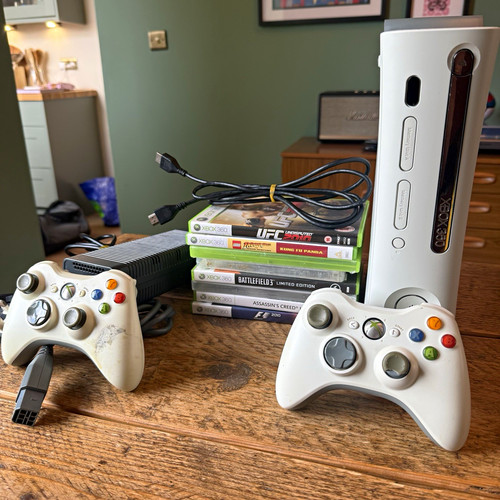 Xbox 360 60gb white console - xbox,